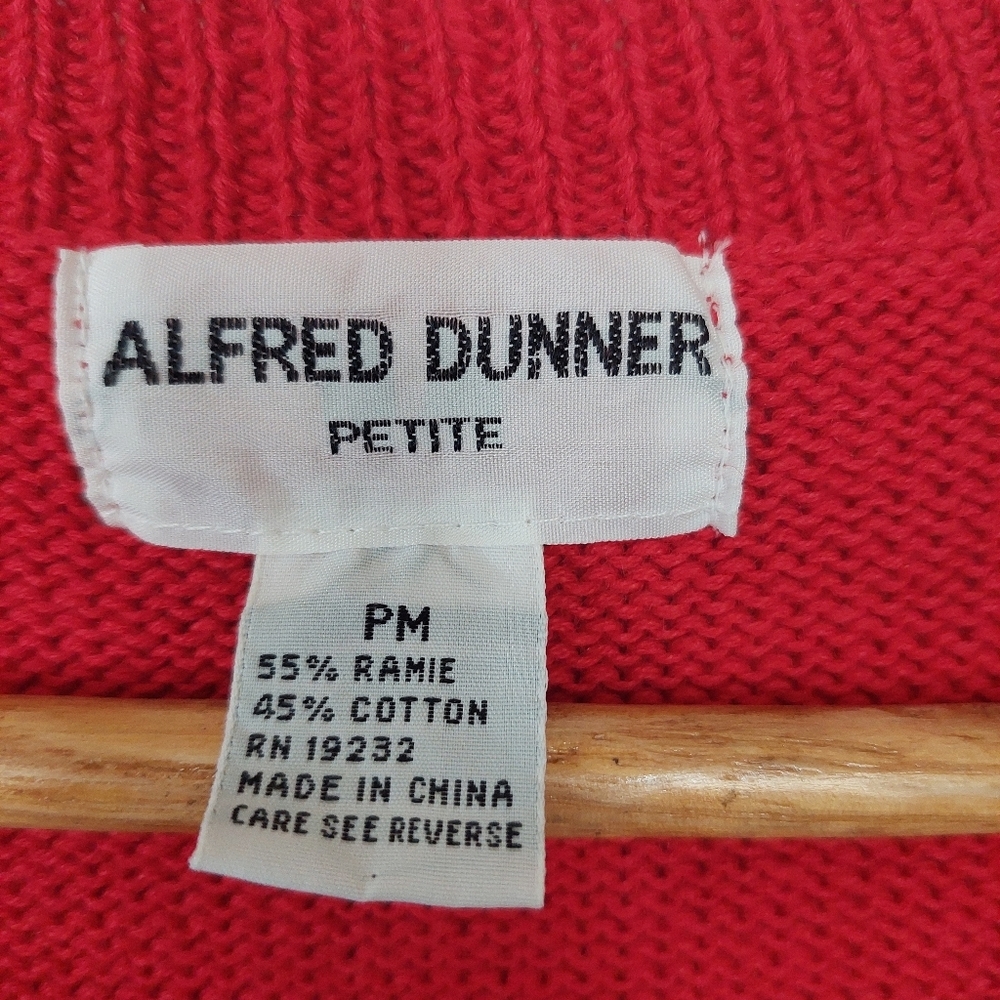 Alfred Dunner Vintage Scottie Dog Novelty Sweater Vest Size Medium Petite - Picture 3 of 8